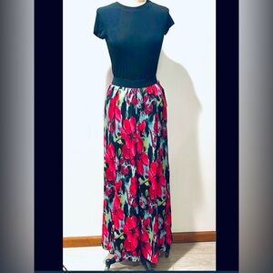 3XL Womens Plus Size Satin Maxi Skirt